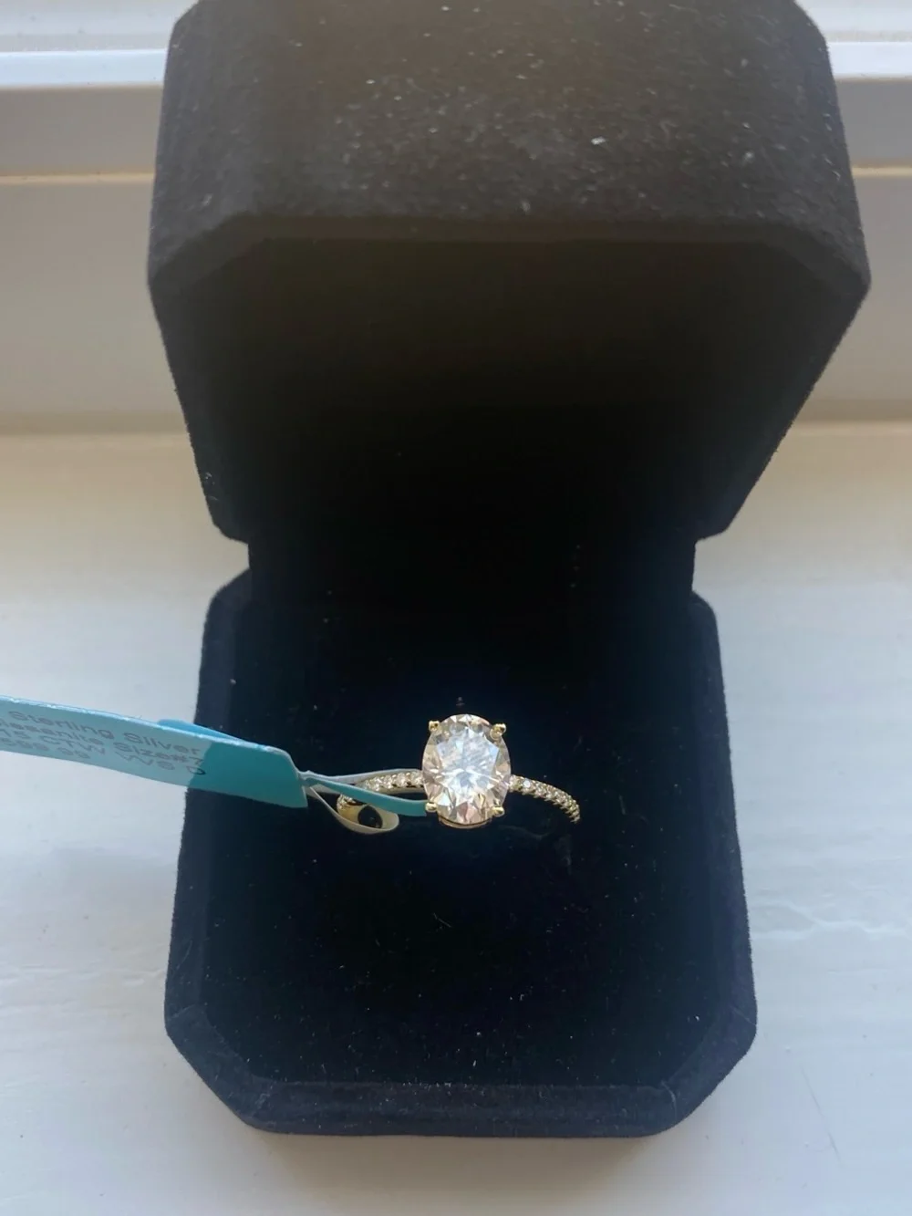2 Carat Oval Cut Moissanite Ring Size 7